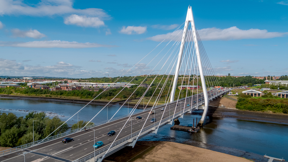 Northern Spire Bridge with traffic