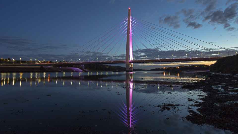 Northern Spire Bridge By Night